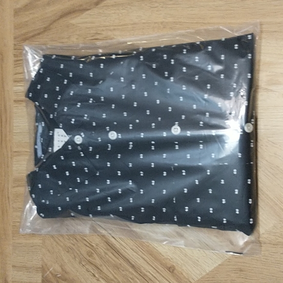 a.n.d eawy Collared Button Down Front Pocket Long Sleeve Textured S Top - Picture 13 of 13